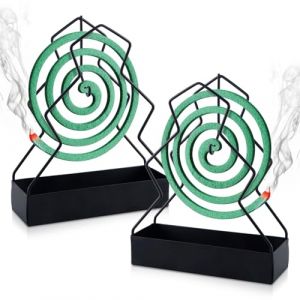 Niaetuto 2pcs Support Bobine Anti Moustique,Noir Spirale Anti Moustique,Support de Bobine Anti-Moustique,Support Spirale Anti Moustique pour Camping,Chambre à Coucher, Bureau (Pin) (KAWALUOJILA, neuf)