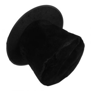 Gatuida Chapeau Haut De Forme En Laine : Chapeau Haut De Forme Plat Noir Classique Vintage À Large Bord, Accessoire De Costume Unisexe - Pour Femmes Et Hommes, Magiciens, Artistes De Jazz (Brandon Zou, neuf)