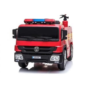 FINOOS Camion Voiture électrique de Pompier pour Enfants 12V Firetruck, Roues Gomme avec Télécommande 2,4 GHz 1 à 5 Ans (Rouge) (Kidsrides, neuf)