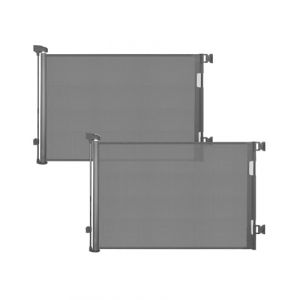 derimkcoa 2 Pack Barriere de Securite Retractable pour Bébé,0-140cm Barriere de Securite Enfant Extensible,Barriere de Securite Chien,pour Escaliers,Couloirs,Intérieur et Extérieur (Gris) (Veraste, neuf)