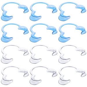 12 Pièces Ecarteur Bouche, C-forme Ouvre Ecarteur Dentaire pour Inspection Orale et Blanchiment Dents, Noël Mâche-Mots pour Jeux de Société Famille(Transparent, Bleu) (zhengxiaobing, neuf)
