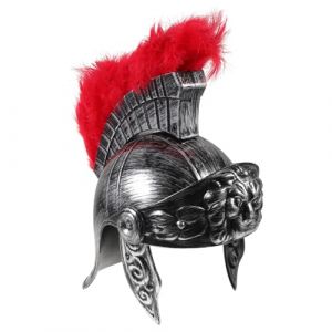 VICASKY Chapeau de romain antique - Casque de gladiateur - Casque de chevalier m&eacute;di&eacute;val - spartiate pour romain spartiate - m&eacute;di&eacute;val pour homme - Bouclier ABS mill&eacute;sime (Belicious Helper, neuf)
