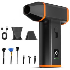 Souffleur Air Comprimé, 130000 TR/Min de Pulvérisation d’Air Comprimé avec Batterie 5000mAh, Mini Portabilité Bombe Air Sec Air Duster pour Nettoyage de PC Clavier, Électronique -avec Sac de Rangement (XunWuXianJuAoMaoYiYouXianGongSi, neuf)