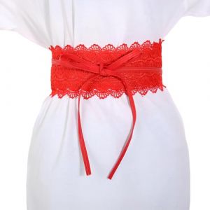KUMSODE Femmes Ceinture de taille Large Dentelle Douce avec Cordon de Serrage Gland Femmes Ceinture à Nouer Large Obi Large Bande d'enroulement Taille Cravate Ceinture pour robe Mariage Parti (GuangZhouZiYueXianShangMaoYouXianGongSi, neuf)