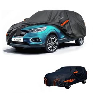 Bache Voiture Exterieur imperméable Compatible avec Renault Kadjar 2015-2025,résistante à la Neige, à la Pluie et au Vent,Toutes Les Saisons bache Voiture (Black Orange) (太原市迎泽区吕瑶百货店, neuf)