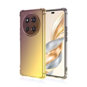Topme Coque pour Honor Magic7 Lite 5G / Honor X9c (6.78" inches), &Eacute;tui de T&eacute;l&eacute;phone Portable en Silicone TPU Souple avec D&eacute;grad&eacute; de Couleur Transparent - Or Noir (topme, neuf)