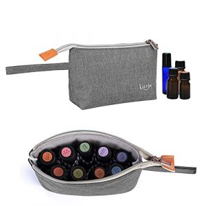 Luxja Trousse Rangement Huile Essentielle, Boite Rangement Huiles essentielles, Peut Contenir 8 Bouteilles (5 ml &agrave; 15 ml), gris (SILIDE EU, neuf)