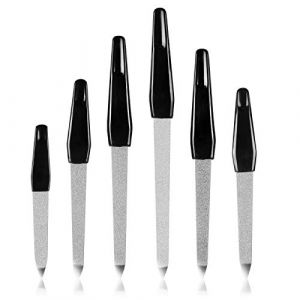 URAQT Lime à Ongles, Lime à Ongles Diamantée, 6 Paquets Limes à Ongles Professionnelles Limes à Ongles Double, Manucure en Métal avec Poignée Antidérapante Limes à Ongles Manucure pour Salon et Maison (withchance, neuf)