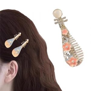 &eacute;Pingle &agrave; Cheveux Pipa, &eacute;Pingle &agrave; Cheveux En Forme De Rose, En Alliage Brillant, Id&eacute;Ale Pour Les Rassemblements, Les F&ecirc;Tes Et Les Sorties Au Quotidien (#04) ((Livraison rapide en 10-14 jours) TIMIFUN, neuf)