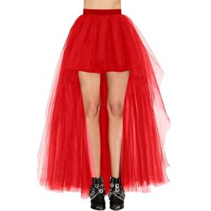Jupe Longue Tulle Femme Jupe Tutu Bouffante Adulte Jupon Long Mariage Jupes Tulles Deguisement Tutu de Danse Asym&eacute;trique Princesse Tutu Ballet Classique Mariage Magnifique Vintage (Qingyak, neuf)