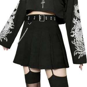 DINGJIUYAN Kpop Outfits Jupe corset ann&eacute;es 90 Porte-jarretelles pour femme, Jupes Emo Gothiques, Taille 44 (DINGJIUYAN, neuf)