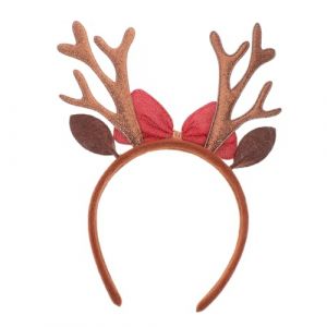 LIFKOME -Tête De Noël En Cornes De Cerf Costume -Tête En Bois De Cerf Moelleux Oreilles De Renne Bandeaux En Bois De Cerf -Tête De Noël Pour Enfants -Tête En (Yaeerang, neuf)