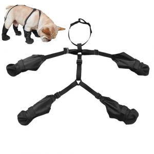 Bottines Pour Chien Avec Bretelles - Chaussons Protecteurs pour Pattes de Chien avec Bretelles - Imperm&eacute;ables Antisalissures Protections pour Pattes Hiver Neige Pluie Randonn&eacute;e Marche Ext&eacute;rieur Voyage (Gusengo, neuf)