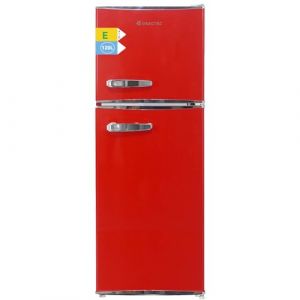 magictec Frigo vintage,Retro r&eacute;frig&eacute;rateur congelateur | 120 L (88 L/32 L) | Low Frost | Combinaison refrigerateur cong&eacute;lateur | Design vintage | &Eacute;clairage LED | Rouge (Magictec Appliance, neuf)