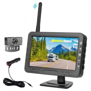 OiLiehu Cam&eacute;ra de Recul sans Fil, Moniteur 4,3", 1080P 120&deg; Grand Angle Cam&eacute;ra Arri&egrave;re pour Vision Nocturne Infrarouge, &Eacute;tanche IP68, Cam&eacute;ra de Recul Kit pour Petite Voiture DC 12V (Liuhuzhekeji, neuf)