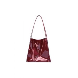 Ulisty Femmes Sac en Cuir Verni Doux Cabas D&eacute;contract&eacute;e Sac d'&eacute;paule Mode Sac &agrave; Main Bordeaux (howoo, neuf)