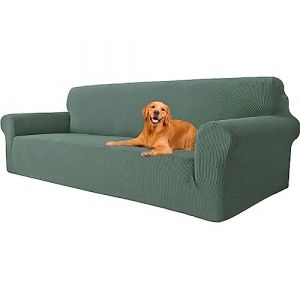 YSTELLAA Housse Canapé Extensible 4 Places, Housse de Canapé avec Accoudoirs, Super élastique Housse Canape pour Chiens et Chats Animaux Antisalissure (Vert, Canapé Largeur 233cm-293cm) (YSTELLAA, neuf)