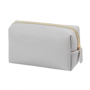 Sac de maquillage de grande capacit&eacute; Cosm&eacute;tique pour voyager Portable en cuir faux organisateur &eacute;tanch&eacute; Gris (kilnbright, neuf)