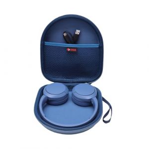 XANAD Pochette Casque Etui pour Sony WH-CH520 / JBL Tune 520BT Casque Sony Bluetooth sans Fil Transpor Rigide de Protection Housse (Bleu fonc&eacute;) (Zhi Da, neuf)