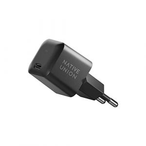 Native Union Fast GaN Charger PD 30W - Chargeur USB-C Ultra-Compact avec Alimentation électrique - pour MacBook Air, iPads, iPhones, Pixel, Galaxy et Autres appareils de Type C (Noir) (Native Union, neuf)