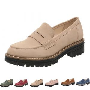 Mocassins orthopédiques à Plateforme Orthoture confortables pour femme, mocassin de marche à bout rond (Beige, 40) (YuchiStore, neuf)