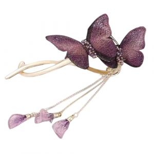 POPETPOP Pinces &agrave; Cheveux M&eacute;tal Double Ornements avec Strass Pince D&eacute;corative &Eacute;l&eacute;gante pour Femmes Accessoire Mode Polyvalent pour Occasions Sp&eacute;ciales et Usage Quotidien (Denneyas, neuf)