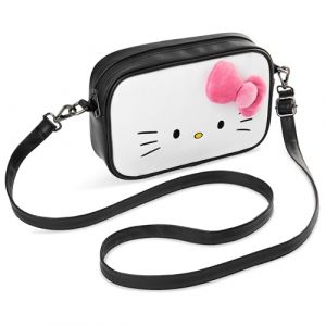 Hello Kitty Sac à Main, Sac à Bandoulière avec Sangle Ajustable pour Filles - Cadeaux Enfants (Blanc) (Get Trend., neuf)