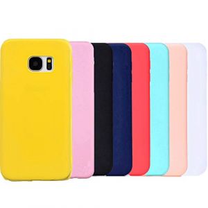 HereMore 8X Coque pour Samsung Galaxy S7, Etui TPU Gel Silicone Souple Coque Cover Soft Case Housse Protection Anti Rayures - Rouge, Bleu Foncé, Rose Foncé, Vert, Jaune, Rose, Blanc, Noir (HereMore, neuf)