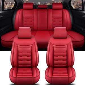 HIPATU Voiture Housses de Siège Avant et Arrière pour Volvo C70 2008-2023, Ensemble Complet Protection de Sieges en Cuir Imperméable Anti-Rayures Auto Accessoires,A/Red (Liyuan Hypermarket, neuf)