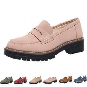 Mocassins orthopédiques à Plateforme Orthoture confortables pour femme, mocassin de marche à bout rond (Pink, 37) (YuchiStore, neuf)