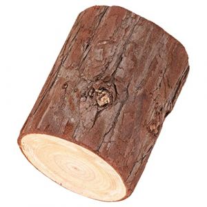 PACKOVE ornements de pile de bois décoration intérieure rustique de plein air détenteurs de chandeliers bougie bouleau Bougeoir souche d'arbre photophore en bois Journal (Spring TU, neuf)