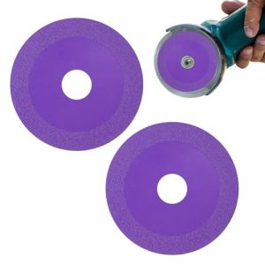 Lot de 2 Disque Coupe Verre 100mm, Disque pour Couper le Verre Coupe Bouteille Disque à Tronçonner Diamant Diamètre 22mm pour Meuleuse Angle Bouteilles Carrelage Porcelaine ou Jade (Violet) (Nodcows-EU, neuf)