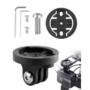 HUVZOR 1 pièce Support d'Ordinateur Guidon de Vélo, Support Compteur pour Garmin GPS Edge et Varia Go Pro Supports pour Garmin Varia, Diamètre Général Adaptateur pour Go Pro et Lampe vélo (Volumetech OU, neuf)