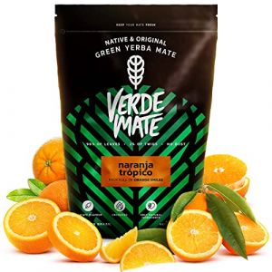 Yerba Mat&eacute; Verde Mate Green Naranja Tropico, Verde Mate Naranja Tropico 500g, Yerba mat&eacute; du Br&eacute;sil, Yerba mat&eacute; aux agrumes, Sans gluten, Sans fum&eacute;e (MateMundo, neuf)