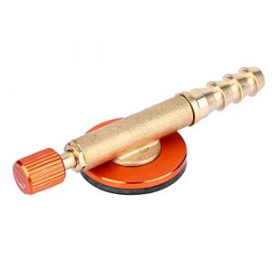 Nimomo Adaptateur de cuisinière à gaz, adaptateur de recharge de gaz de camping, adaptateur de cuisinière de sécurité en laiton, vanne de commutation de brûleurs extérieurs pour le camping(rouge) (Chenerek, neuf)