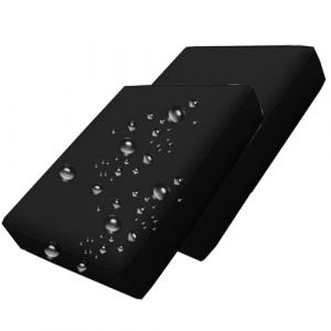 MSNCS Housse de Coussin Exterieur Impermeable pour Salon de Jardin, Housses de Coussin de Si&egrave;ge de Canap&eacute; 60x60/50x50/65x65cm,avec Fermeture &Eacute;clair, pour Int&eacute;rieur Et Ext&eacute;rieur(Noir,60x55x10cm 2pcs) (geenahont, neuf)