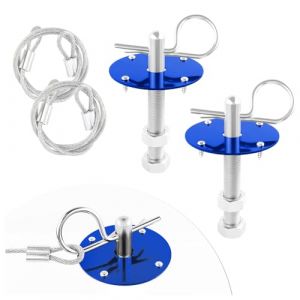 Kit de Attache Capot Voiture,2PCS Clip de Attache Rapide de Goupille de Capot Voiture pour Fixer le Couvercle de Capot et Réduire les Secousses,Accessoires Voiture Extérieurs Universels (Bleu) (GTLM, neuf)