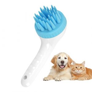 Chien Shampooing Brush, Puppy Scalp Massager, Grooming Scrubber Brush with Ergonomic Long Handle Design and Sturdy Material for Grooming or Bath Time, 7,48 x 2,95 x 3,54 Inches (rainka, neuf)