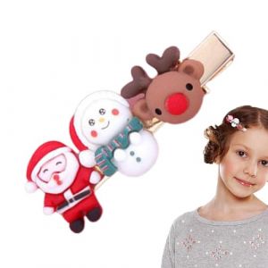 Barrettes à cheveux de Noël pour filles, jolies épingles de style Noël pour petites filles | Épingles à cheveux festives pour coiffer les cheveux (anticl, neuf)