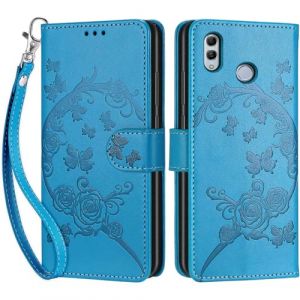 SIENIANLINE Coque pour Huawei P Smart 2019, Coque Honor 10 Lite, Etui Protection Housse Premium Cuir de Portefeuille en Fermeture Magn&eacute;tique Case pour Honor 10 Lite Coque (Bleu) (DIKAS, neuf)