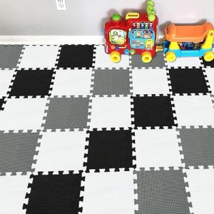 YIMINYUER® 25 Morceaux (30cmx30cmx1cm Chaque Morceau), Tapis De Puzzles Mousse Enfant, Jeu Bebe Dalle Mousse, Tapis De Sol R01R04R12G301025 (YIMINYUER TOYS, neuf)