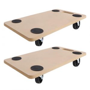 UISEBRT Lot de 2 roulettes de transport 580 x 290 x 108 mm - Planche à roulettes - En panneau MDF - Aide au transport de meubles - Charge maximale : 200 kg (UISEBRT, neuf)