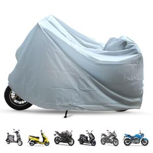 Housses de Moto Impermeable, Bache Moto de Protection Exterieur Interieur, Anti-Pluie &eacute;conomique - pour Ext&eacute;rieur et Int&eacute;rieur, R&eacute;sistante Rayons UV et &agrave; La Poussi&egrave;re (140 x 240 cm) (UNIHOCING, neuf)