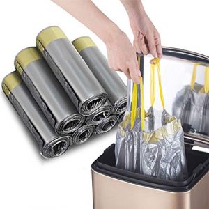 Madeb Sac Poubelle est Facile à Utiliser, Propre, Peut être utilisé dans Les Sacs à ordures de Cuisine et Les Sacs à ordures d'intérieur, 12-15 litres, Argent, 75 Sacs (Nyhasmyxgs, neuf)