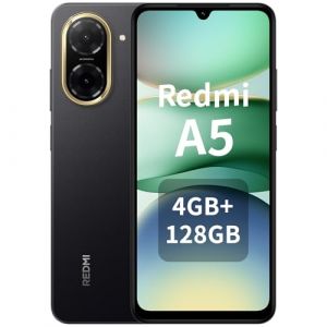 XIAOMI Redmi A5 Smartphone 4 Go + 128 Go, Batterie 5200 mAh, Processeur Octa-Core, Cam&eacute;ra Al-Dual 32 Mpx, &Eacute;cran 6,88 pouces, D&eacute;verrouillage par empreinte digitale et facial, Noir (Everpine_, neuf)