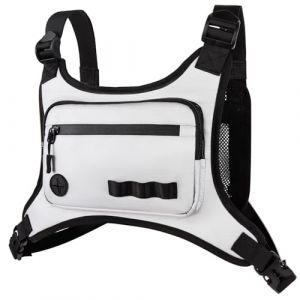 KINGSLONG Sac de poitrine pour homme - Léger - Tactique - Sac de sport - Sac à bandoulière - Sac à dos de course étanche avec poche et espace de rangement supplémentaire pour l'entraînement, la course (KINGSLONG, neuf)