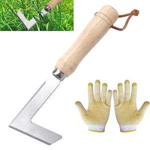 Sprie&szlig;en Grattoir &agrave; Mauvaises Herbes, Couteau &agrave; D&eacute;sherber en Acier Inoxydable,Extracteur De Mauvaises Herbes avec des Gants, pour D&eacute;sherber, Desserrer, Cadeau pour Les Jardiniers (Sprie&szlig;en, neuf)