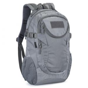 VINBAGGE Sac à dos militaire Molle - Tactique - Pour moto, randonnée, plein air - Étanche - 25 l - Campus - Chasse - Sac à dos d'écolier - Pour homme et femme - Gris, Gris-11, XXL (GENOLD, neuf)