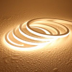 JOYLIT 10 x 10 MM Ruban LED Neon Exterieur 5M, 24V Bande LED 60W Super Lumineux 3000K Blanc Chaud 168LEDs/M Uniforme Sans Points Sombres, Flexible Bandeau LED Neon pour Bateau, Patio, Salle de Bain (Joyled, neuf)