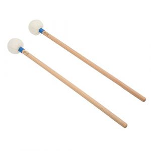 2pcs Tambour Maillet Multi-Usage Feutre Tête Tambour Maillet Bâtons Accessoires pour Grosse Caisse, Timbales et Caisses Claires(Bleu) (Ninyier, neuf)